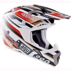   White Off Road Motorcycle Helmet Large AGV SPA   ITALY 902152A0001009