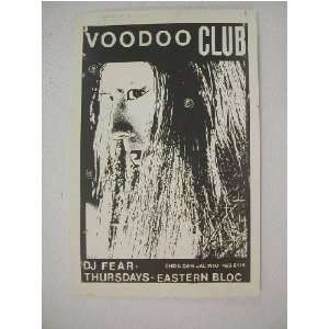  Voo Doo Club Handbill Poster Frank Kozik DJ Fear Voodoo 