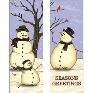   96 in. Seasonal Banner Snow Family Double Sided Design: Home & Kitchen