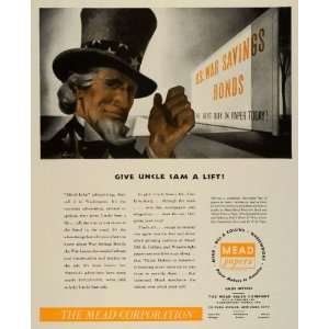   WWII War Bonds Uncle Sam Gough Art   Original Print Ad: Home & Kitchen