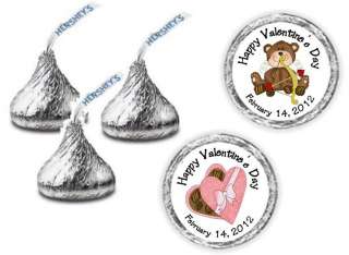 108 Personalized Valentines Day Hershey Kiss Candy Labels Wrappers 