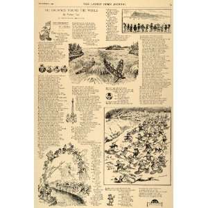 1892 Article Palmer Cox Brownies Around the World Poem Rhyme Adventure 