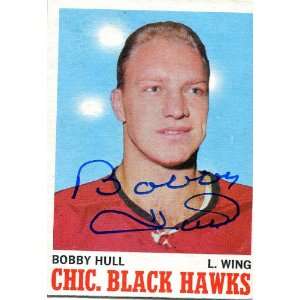  Bobby Hull Autographed 1970 1971 Topps Card: Sports 