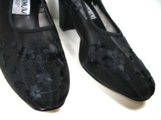 BLACK MESH SHOES, SIZE 8W, PLATINUM COLLECTION BY JADE  