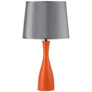  Lights Up Silk Shade Carrot Oscar 24 High Table Lamp 