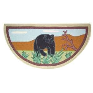 Patch Magic Half Circle Bear Country Fire Place Rug, 36 