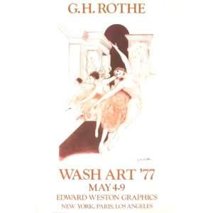  Wash Art 77 Lithograph by G.H Rothe. size 25 inches width 