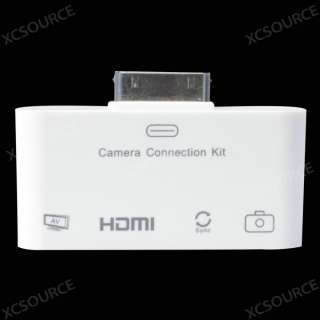 AV Cable Camera Connection Kit USB HDMI Adapter +SD Card Reader For 