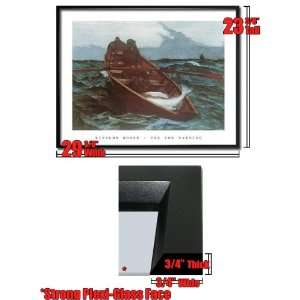   : Framed The Fog Warning Winslow Homer Poster Frh107B: Home & Kitchen