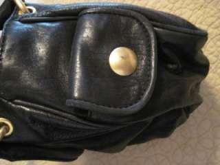 womens juicy couture black soft leather med.sz handbag purse cute 