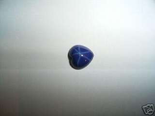 blue star sapphire lab created stone heart cutting vivid blue
