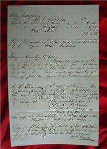 Fauquier County,Va. Confederate Civil War Document for Wise Dragoons 