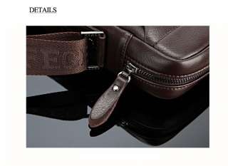 Mens Genuine Leather Shoulder bag Handbags Briefcase Messenger bag 