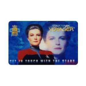  Collectible Phone Card Star Trek   10u Voyager Captain 