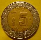   2001 $5 Mexico Coin Estados Unidos Mexicanos Used Circulated Clad137