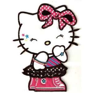  Big size Rock style Hello Kitty smile patch: Arts, Crafts 