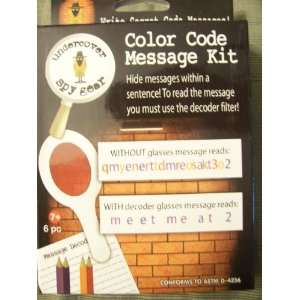  Color Code Message Kit with Secret Decoder Glasses: The 