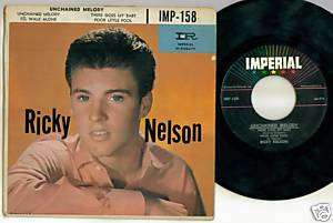 Ricky Nelson 45 ep Unchained Melody Imp 158 w/pic cover  