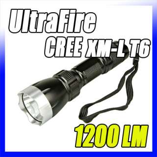 1200 LM Lumen UltraFIre CREE XML XM L T6 LED Flashlight Torch  
