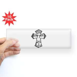   Bumper Sticker Clear (10 Pack) Jesus Christ in Cross: Everything Else