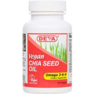  DEVA Vegan Vitamins Vegan Chia Seed Oil Vcaps, 90 Count 