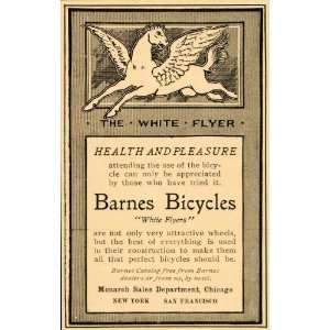   Ad Barnes Bicycles White Flyer Monarch Sales Bike   Original Print Ad