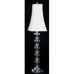  : Lamp Works Crystal Stacked Ball Square Table Lamp: Home Improvement