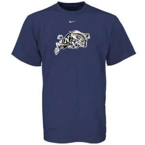  Nike Navy Midshipmen Navy Blue Classic Logo T shirt (XX 