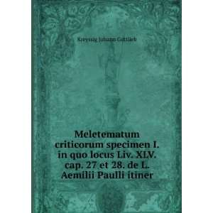   27 et 28. de L. Aemilii Paulli itiner Kreyssig Johann Gottlieb Books