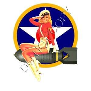  USAF Star Military Pin Up Girl Decal s6 Musical 