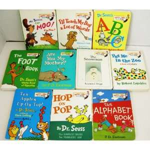  DR. SEUSS BABY BOARD BOOKS ~ SET OF 10 ~ BRIGHT & EARLY BOARD BOOKS 