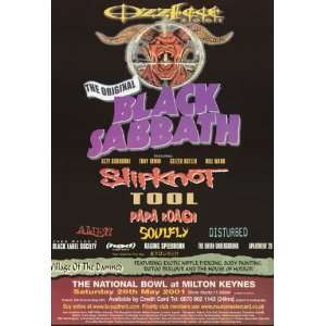 Music   Rock Posters Black Sabbath   Ozzfest Festival   Milton Keynes 