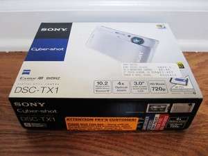 Brand New Sony Cyber shot DSC TX1 10.2 MP DC   Silver 027242766662 