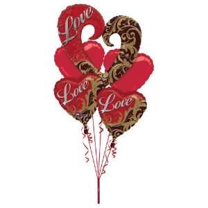 Gold Damask Love Bouquet Of Balloons (5 per package) Toys 