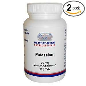 Healthy Aging Nutraceuticals Potassium 99 Mg 250 Tab (Pack of 2)