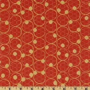  44 Wide Layered Nature Crazed Dot Red Fabric By The Yard 