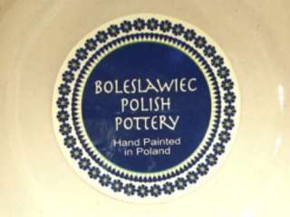 BOLESLAWIEC Polish Pottery BLUE STENCIL Large Bowl  