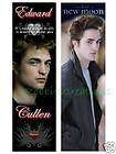 EDWARD NEW MOON BOOKMARK TWILIGHT Book Poster Bella DVD