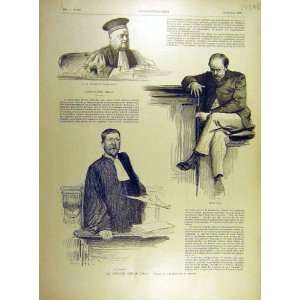  1898 Affair Zola Court Trial Labori Esterhazy Print