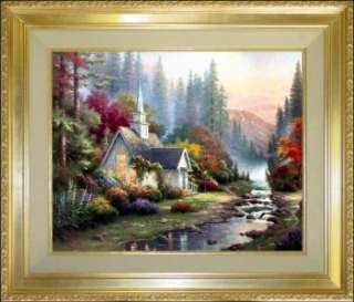 Forest Chapel 24x30 S/N Limited Edition Thomas Kinkade Canvas 