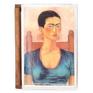  Wood cover notebook, Frida Kahlo in Blue Home & Kitchen