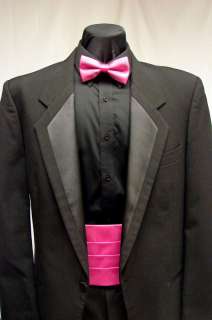 43L Classic Black Notch Tuxedo Jacket Prom Tux Coat  