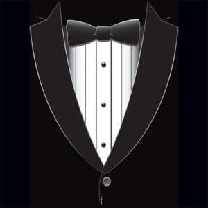 Tuxedo T Shirt Black Bow Tie Tux Tee Prom Wedding Bachlor Party Dance 