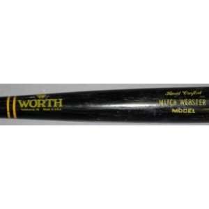 Mitch Webster Game Used Worth Pro Model Baseball Bat   Game Used 