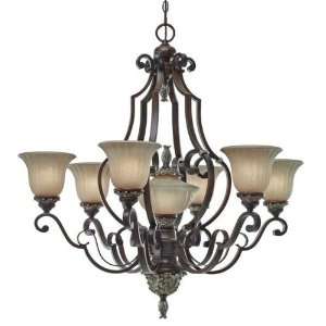  Seven Light Bronze Up Chandelier