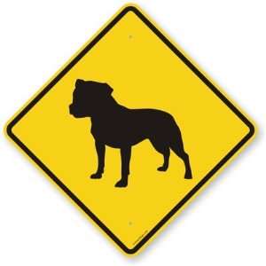 Bull Terrier Symbol Aluminum Sign, 24 x 24