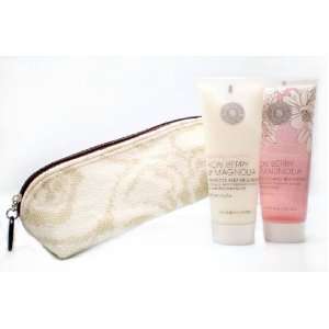   Magnolia Body Lotion/ Body Wash and Cosmetic Makeup Toiletry Bag   3