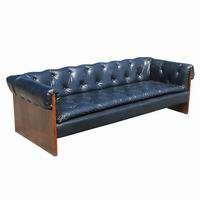 92 Vintage Milo Baughman Tufted Sofa Couch  
