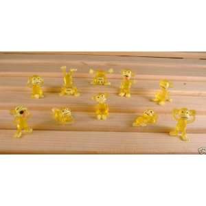  Yellow Funny Monkey Figures   Tiny Plastic Monkey Figures 