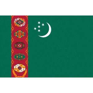  Turkmenistan Flag 6 inch x 4 inch Window Cling